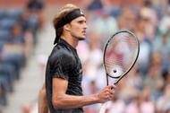 Alexander Zverev during his match against Lloyd Harris